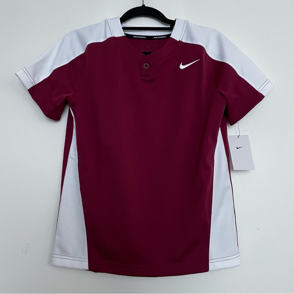 Nike Kid’s Stock Vapor Select 1-Button Jersey Team Cardinal Size Large
